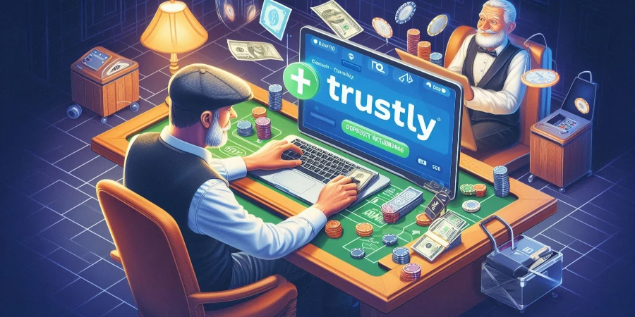Steg-fr-steg: S gr du insttningar och uttag med Trustly p online casinon