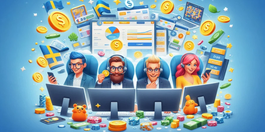 Spelare som j�mf�r svenska online casinon f�r att hitta b�sta bonusar, betalningsmetoder och spelutbud.