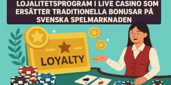 Lojalitetsprogram i live casino som ers�tter traditionella bonusar p� svenska spelmarknaden