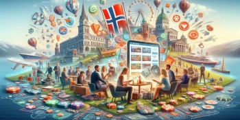 Illustration av Norges syn p� n�tspel med fokus p� kultur, lagar och spelansvar f�r spelare i skandinavien.