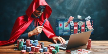 Illustration av varningsflaggor fr online casinon  bonuskrav, licenser, kundsupport och spelutbud