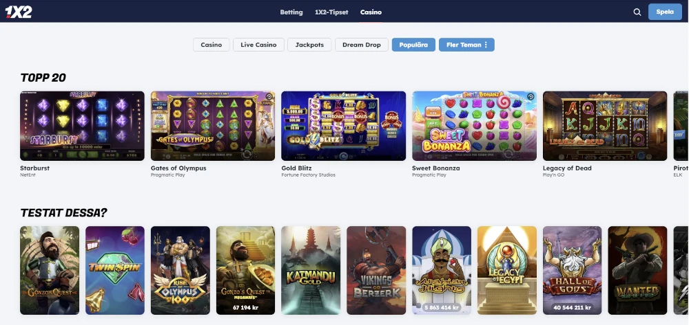 1X2 Casino recension