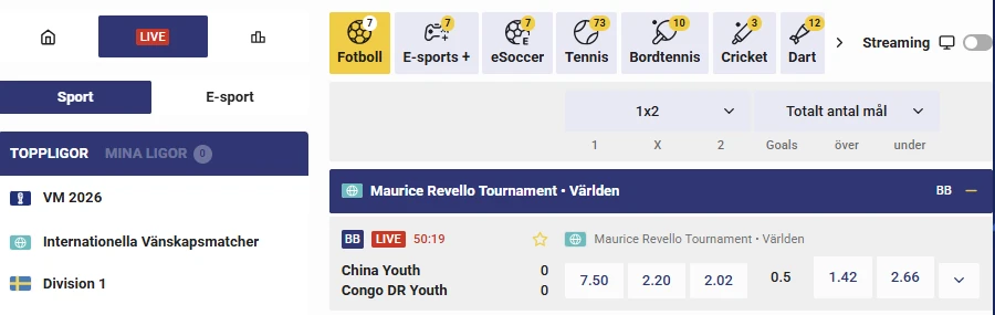 DBET odds & betting recension