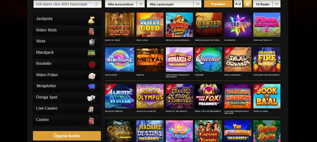 Videoslots Casino recension