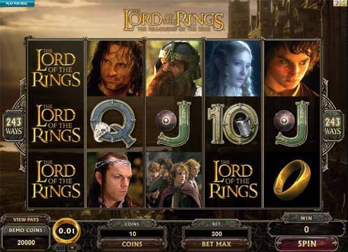 Lord of the rings slot