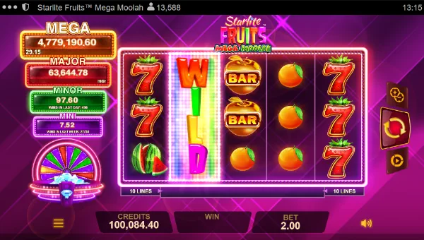 Starlite Fruits Mega Moolah slot