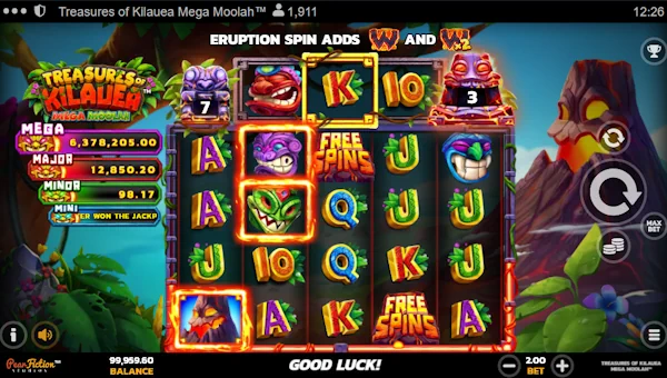 Treasures of Kilauea Mega Moolah slot